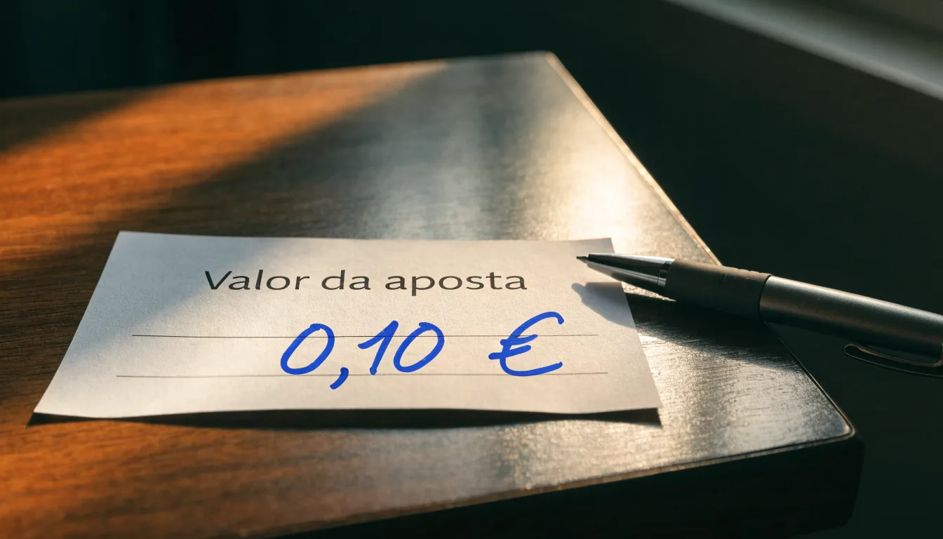 Uma folha de licença em papel com um selo vermelho, pousada numa secretária de madeira ao lado de uma caneta